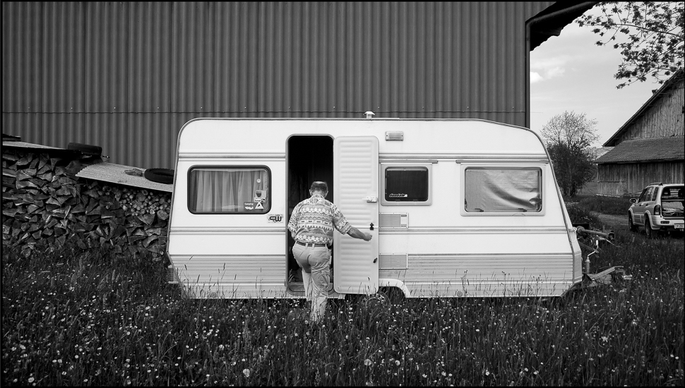 camperwagon in field